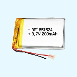 651524 200mah BPI倍特力聚合物电池宽温电池 适用于车载设备电池